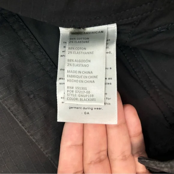 Good American Desert Cargo Pants in BlackSz 6NWT